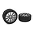Team Corally 1.9" Attack Foam (35 Shore) 26mm Front Tyres on 10-Spoke Grey Rims - Glued Wheels 2Pcs C-14700-35