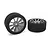 Team Corally 1.9" Attack Foam (40 Shore) 30mm Rear Tyres on 10-Spoke Grey Rims - Glued Wheels 2Pcs C-14705-40