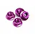 HB 4mm Purple Aluminium Flanged Serrated Nyloc Nuts 4Pcs 61092