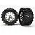 Traxxas 2.8" Maxx Chevron Tyres on Chrome All-Star Rims - Glued Wheels 2Pcs 6771