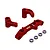 ARRMA Red 7075-T6 Aluminium Steering Assembly Set w/ Bearings ARA340173
