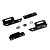 Yeah Racing Black Aluminium SCX24 Jeep Deadbolt Rock Rails w/ Hardware AXSC-069