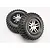 Traxxas 2.2/3.0" BFGoodrich Mud Terrain T/A KM2 Tyres on Satin Chrome/Black Split-Spoke Rims - Glued Wheels 2Pcs 6873