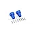 GPM Blue Aluminium Rear Hubs 2Pcs w/ Hardware LMT022-B