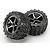 Traxxas 2.2" Rear Talon Tyres on Black Chrome Gemini Rims - Glued Wheels 2Pcs 7174A