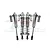 GPM Silver Aluminium 135mm UDR Front Adjustable Piggyback Shocks 4Pcs UDR135FFX/L-S-BEBK