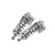 GPM Silver Aluminium 153mm 5ive-T Adjustable Piggyback Shocks LO5T153F/L-S-S