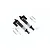 GPM Black Aluminium 100mm Adjustable Piggyback Shocks 2Pcs CP100F/R/L-BK
