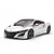 A 1/10 scale Tamiya TT-02 RC car featuring a white Honda NSX body shell on a white background.