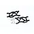GPM Black Aluminium Rear Lower Suspension Arms 2Pcs w/ Hardware MAF056-BK