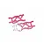 GPM Red Aluminium Rear Lower Suspension Arms Set MAF056-R
