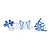 GPM Blue Aluminium Front Suspension Arms & Steering Hubs Set UDR2154A55-B