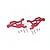 GPM Red Aluminium Front Lower Suspension Arms 2Pcs w/ Hardware MAF055-R