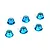 TLR 4mm Blue Aluminium Flanged Serrated Nyloc Nuts 6Pcs TLR336001