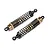 Two Maverick gunmetal aluminium RC shock absorbers with black springs on a white background.