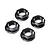 Losi Black 17mm Flanged Wheel Hexes 4Pcs LOS252112