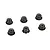 TLR 4mm Black Aluminium Flanged Serrated Nyloc Nuts 6Pcs TLR336000