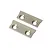 Two gunmetal grey aluminium chassis skid plates for RC vehicles, each featuring two countersunk screw holes.