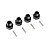 Losi Black Aluminium 17mm Wheel Hexes 4Pcs w/ Pins LOS252129