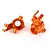 Traxxas Maxx 1/10 Orange Aluminium Steering Hubs 2Pcs 8937A