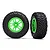Traxxas 2.2/3.2" SCT Off Road Racing Tyres on Split Spoke Green Rims - Glued Wheels 2Pcs 5892G