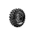 Louise 1.9" CR-Rowdy Super Soft Tyres on Black Chrome Rims - Glued Wheels 2Pcs L-T3347VBC