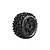 Louise 5.5" X-Pioneer Sport MFT Tyres on 7 Spoke Black Rims - Glued Wheels 2Pcs L-T3296BM