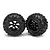 Traxxas 2.1" Canyon AT Tyres on 6 Spoke Geode Black Rims - Glued Wheels 2Pcs 7277