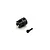 A Kyosho HD centre drive cup and a small grub screw isolated on a white background.