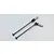 Two Kyosho light weight RC drive shafts with universal joints, featuring dark metal shafts and silver metal ends.