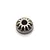A studio shot of a small metal 12-tooth bevel input gear for an RC car drivetrain.