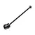 A black HPI Racing rear centre universal CVD drive shaft for RC cars, shown on a white background.