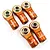 Yeah Racing Aluminium M3 Rod Ends 5Pcs -  Orange YA-0550OR