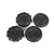 Axial 1.2/1.6" ST28 Razor Front & Rear Paddle Tyres on Black Rims - Glued Wheels 4Pcs AXI41000