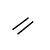 Two dark grey metal suspension shafts with a small notch at one end, isolated on a white background.