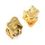 Two Yeah Racing brass rear suspension link mounts for the Axial RBX10 Ryft, showing machined metal details and mounting holes.