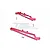 GPM Red Aluminium Front & Rear Chassis Brace Set MAF016FR-R