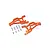 GPM Orange Aluminium Front Lower Suspension Arms Set MAM055-OR