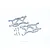 GPM Grey Silver Aluminium Rear Lower Suspension Arms Set MAF056-GS
