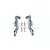 GPM Grey Silver Aluminium Rear Body Post Fixed Mounts 2Pcs w/ Hardware MAI040RA-GS