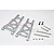 GPM Grey Silver Aluminium Rear Lower Suspension Arms 2Pcs w/ Hardware RUS056-GS