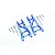GPM Blue Aluminium Rear Lower Suspension Arms 2Pcs w/ Hardware SLA2W056-B