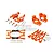 GPM Orange Aluminium X-Maxx Suspension & Drive Train Upgrade Set 52Pcs TXM54551921-OR