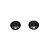 Two black Kyosho RC shock pistons with eight holes each, shown against a white background.