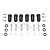 GPM Black Aluminium TRX6 +23mm Hex Adapters 6Pcs w/ Hardware TRX6010/23MM-BK