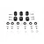 GPM Black Aluminium TRX6 +12mm Hex Adapters 6Pcs w/ Hardware TRX6010/12MM-BK