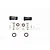 GPM Racing black aluminium 27mm wheel hex adapters for SCX10 II with included hardware, pins, and O-rings on a white background.
