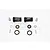 Two black aluminium 23mm wheel hex adapters for SCX10 II with included screws, washers, pins, and O-rings on a white background.