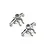 A pair of gunmetal grey aluminium steering hubs for an RC car, shown from a high angle on a white background.