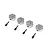 Losi Aluminium 17mm Hex Adapters 4Pcs w/ Screw Pins LOS242053